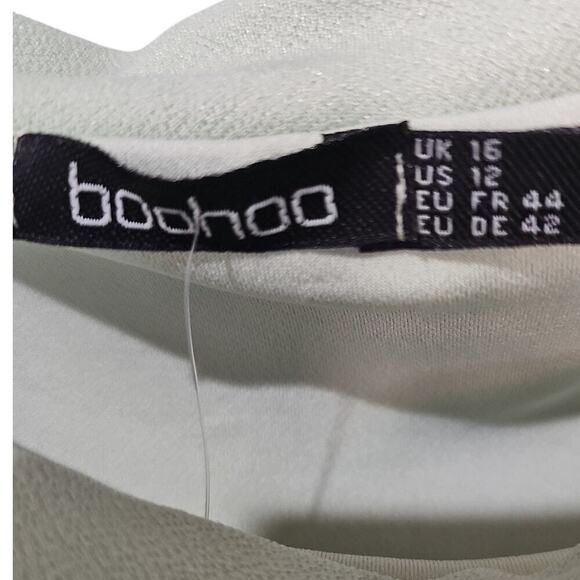 Boohoo Plus Bardot Dip Hem Corset Sage Size 12 NWT - Picture 6 of 7